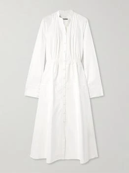 Jil Sander | Pintucked Cotton-poplin Maxi Shirt Dress