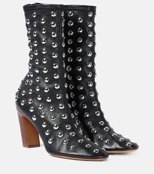 Khaite | Apollo 85 studded leather ankle boots