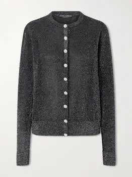 Dolce & Gabbana | Metallic Knitted Cardigan  - IT40