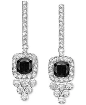 Macy's | Truffle Sapphire (2-1/2 ct. t.w.) & White Sapphire (1/4 ct. t.w.) Drop Earrings in Sterling Silver