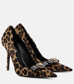 Versace | La Medusa animal-print calf hair pumps