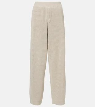 Brunello Cucinelli | Knitted cotton-blend wide-leg pants