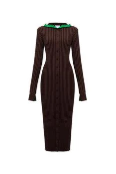 Bottega Veneta | Bottega Veneta Lightweight Ribbed Hooded Dress