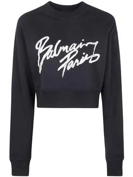 Balmain | Balmain Logo Printed Cropped Sweatshirt