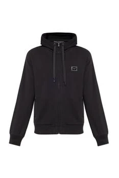 Dolce & Gabbana | Dolce & Gabbana Logo Plate Drawstring Hoodie