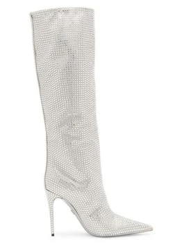Dolce 
Gabbana | 105MM Crystal Stiletto Knee High Boots