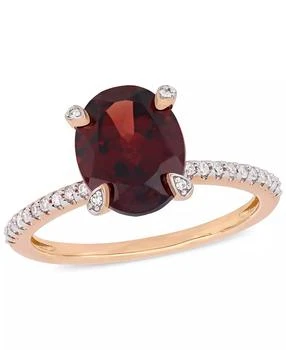Macy's | Garnet (3 ct.t.w.) and Diamond (1/10 ct.t.w.) Ring in 10k Rose Gold