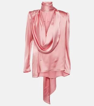 Magda Butrym | Draped silk-blend blouse