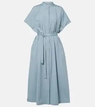Jil Sander | Belted cotton poplin shirt dress