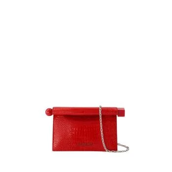 La Petite Pochette Rond C Clutch - Leather - Red