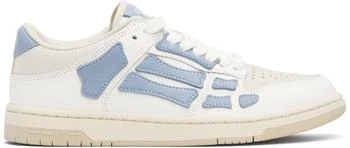 AMIRI | White 
Blue Skel Top Low Sneakers