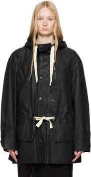 Black Hooded Parka Jacket