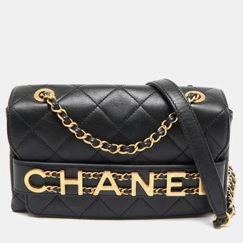 Chanel | Chanel Black Quilted Leather Small Enchained Flap Bag