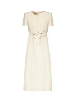 Valentino | Valentino Floral Appliqué Midi Dress