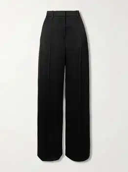 Balmain | Pleated Satin Wide-leg Pants