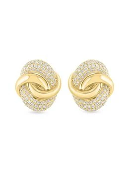 Effy | 14K Yellow Gold 
1.19 TCW Diamond Stud Earrings