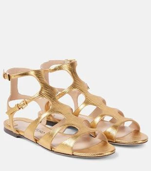 Tom Ford | Paradis metallic leather sandals