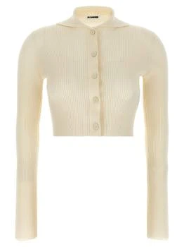 Jil Sander | Jil Sander Ribbed Cropped Cardigan