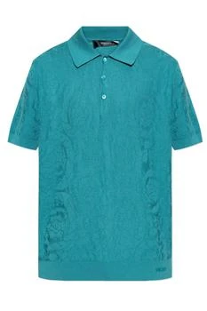 Versace | Versace Barocco-Jacquard Short-Sleeved Polo Shirt
