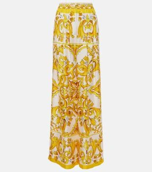 Dolce 
Gabbana | Majolica silk twill palazzo pants