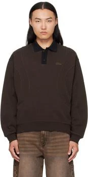 Brown French Terry Rugby Polo
