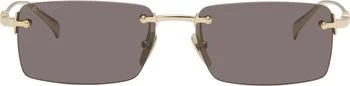 Gucci | Gold Rectangular Frame Sunglasses