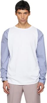 Dries Van Noten | White Contrast Sleeves T-shirt