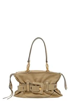 Balmain | Balmain Anthem Buckled Zip-Up Shoulder Bag