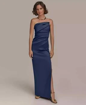 Women's Ruched Strapless Gown
