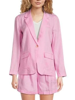 Notch Lapel 100% Linen Blazer