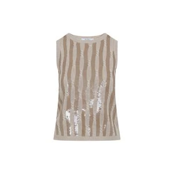 Max Mara | Max Mara Sequin Detailed Sleeveless Knitted Top
