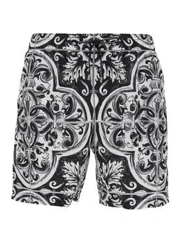 Dolce & Gabbana | Dolce & Gabbana Majolica-Printed Medium Swim Boxer Shorts