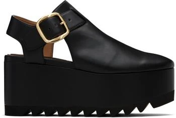 Stella McCartney | Black Elyse Closed-Toe T-Bar Platform Sandals