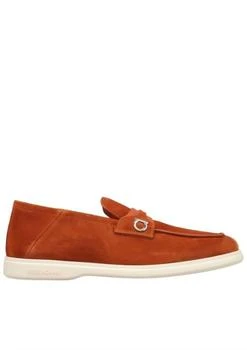 Salvatore Ferragamo | Men's Flat Leather Loafer In Brown