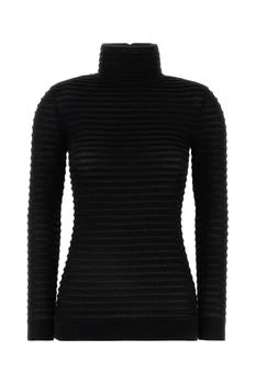Valentino | Valentino High Neck Long-Sleeved Ribbed Top