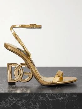 Dolce & Gabbana | Formale Embellished Metallic Leather Sandals  - IT36.5