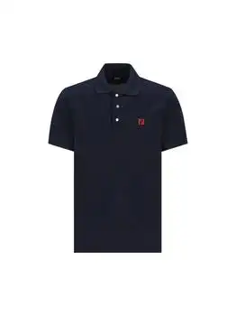 Fendi | Fendi FF Embroidered Short Sleeved Polo Shirt