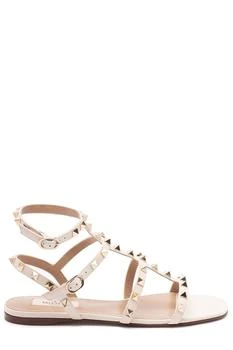 Valentino | Valentino Garavani Rockstud Open Toe Flat Sandals
