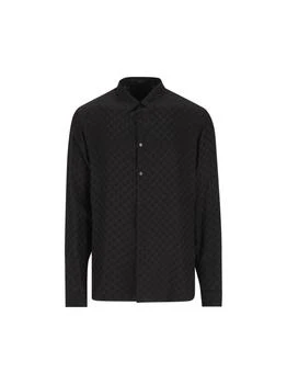 Gucci | Gucci Monogrammed Collared Long-Sleeve Shirt
