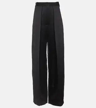 Khaite | Marinta high-rise satin wide-leg pants