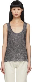 Yves Saint Laurent | Silver Lamé Jersey Tank Top