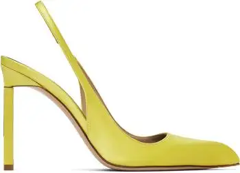 Tom Ford | Yellow Satin T Slingback Heels