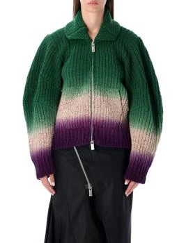 Sacai | Sacai Gradient Pattern Knitted Bomber Cardigan