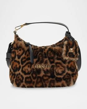 Versace | Animal-Print Faux Fur Hobo Bag