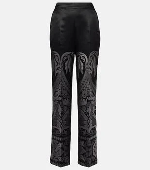 ETRO | Printed silk-blend wide-leg pants