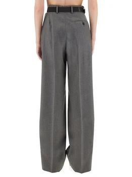 Stella McCartney | Stella McCartney Belted Flannel Straight-Leg Trousers