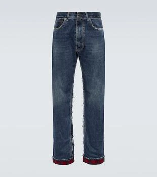 MAISON MARGIELA | x Pendleton distressed straight jeans