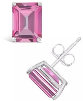 Macy
s | Pink Topaz (4 ct. t.w.) Stud Earrings in 14K Yellow Gold or 14K White Gold