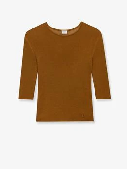 Yves Saint Laurent | Semi-sheer certified viscose knitted top