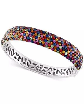 Effy | EFFY® Multi-Sapphire Pavé Bangle Bracelet (13-5/8 ct. t.w.) in Sterling Silver